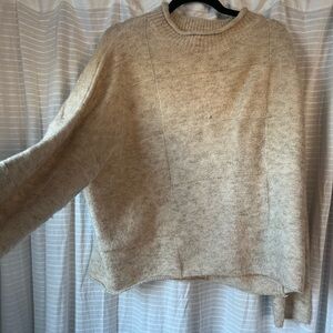 Check print cream sweater from boutique